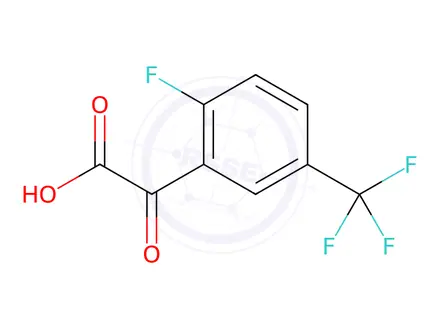 Chemical structure of 2-Fluoro-α-oxo-5-(trifluoromethyl)benzeneacetic acid