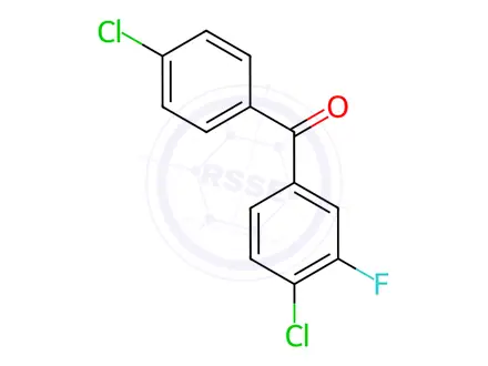 Chemical structure of (4-Chloro-3-fluorophenyl)(4-chlorophenyl)methanone