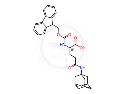 Chemical structure of FMOC-GLN(1-ADAMANTYL)-OH