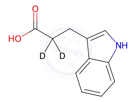 Chemical structure of 3-Indolepropionic-d2 Acid