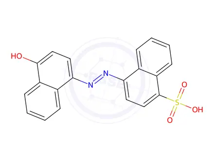 Chemical structure of 4-[(4-hydroxy-1-naphthyl)azo]naphthalenesulphonic acid