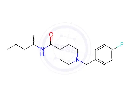 Chemical structure of 1-[(4-fluorophenyl)methyl]-N-pentan-2-ylpiperidine-4-carboxamide