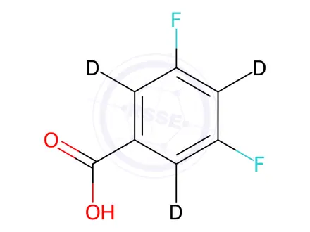 Chemical structure of 3,5-Difluorobenzoic D3 Acid