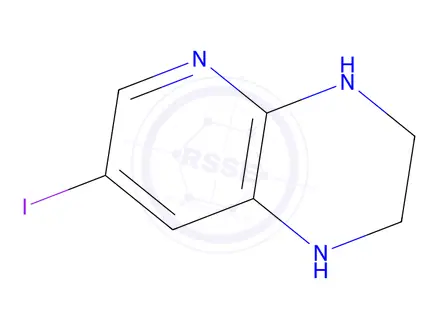 Chemical structure of 7-Iodo-1,2,3,4-tetrahydropyrido[2,3-b]pyrazine