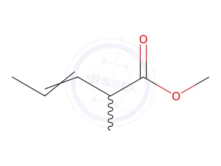 Chemical structure of 3-Pentenoic acid, 2-methyl-, methyl ester, (E)-
