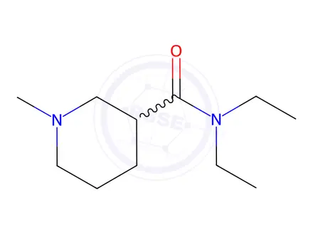 Chemical structure of N,N-diethyl-1-methylpiperidine-3-carboxamide
