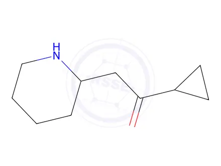 Chemical structure of 1-Cyclopropyl-2-(piperidin-2-yl)ethan-1-one