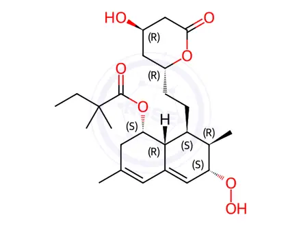 Chemical structure of (6S)-Hydroperoxy Simvastatin