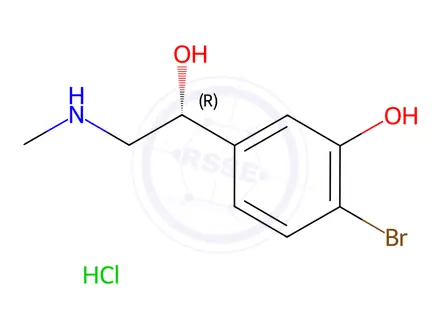 Chemical structure of (R)-4-Bromo Phenylephrine HCl
