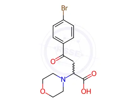 Chemical structure of 4-(4-bromophenyl)-2-morpholino-4-oxobutanoic acid