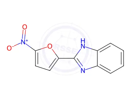 Chemical structure of 2-(5-nitro-2-furyl)-1H-benzoimidazole