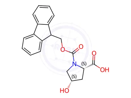 Chemical structure of Fomc-cis-L-hydroxyproline-OH