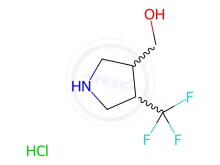 Chemical structure of (4-Trifluoromethyl-pyrrolidin-3-yl)-methanol hydrochloride