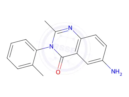 Chemical structure of 6-Aminomethaqualone
