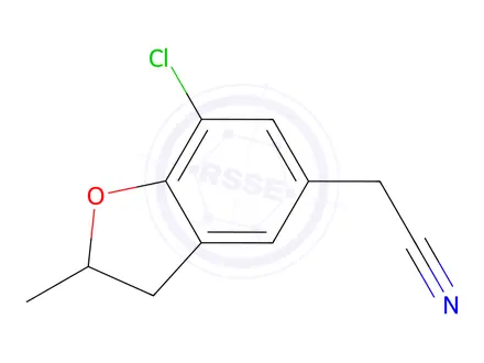 Chemical structure of 2-(7-chloro-2-methyl-2,3-dihydro-1-benzofuran-5-yl)acetonitrile