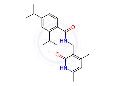 Chemical structure of BENZAMIDE, N-[(1,2-DIHYDRO-4,6-DIMETHYL-2-OXO-3-PYRIDINYL)METHYL]-2,4-BIS(1-METHYLETHYL)-