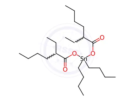 Chemical structure of DI-N-BUTYLTIN BIS(2-ETHYLHEXANOATE)