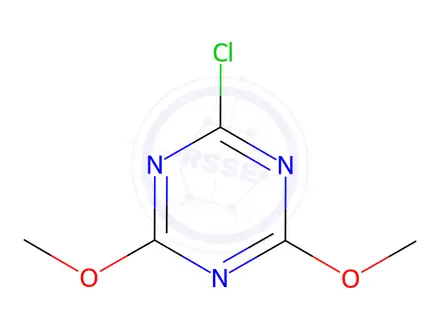 Chemical structure of 2-Chloro-4,6-dimethoxy-1,3,5-triazine