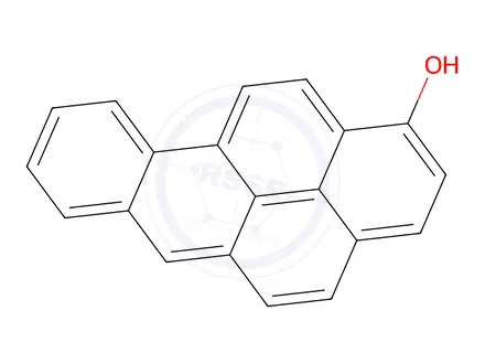 Chemical structure of 1-hydroxybenzo(a)pyrene
