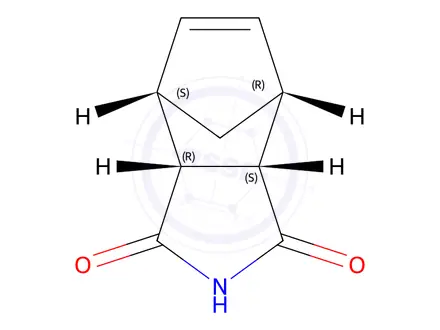 Chemical structure of (3aR,4S,7R,7aS)-3a,4,7,7a-Tetrahydro-1H-4,7-methanoisoindole-1,3(2H)-dione