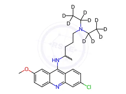 Chemical structure of rac Quinacrine-d10