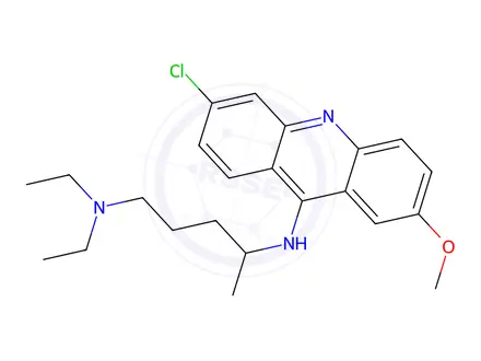 Chemical structure of Quinacrine, Mepacrine