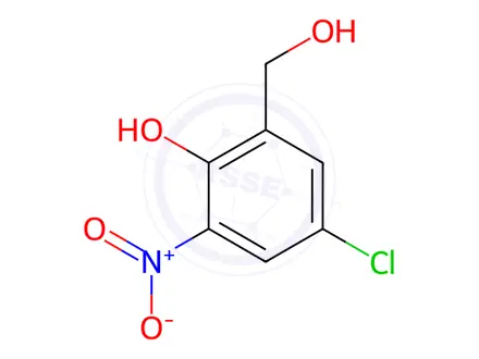 Chemical structure of 5-chloro-3-nitrosalicyl alcohol
