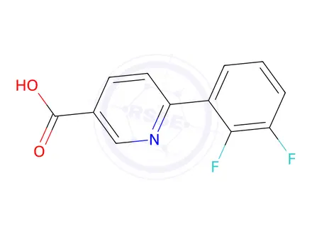 Chemical structure of 6-(2,3-Difluorophenyl)nicotinic acid
