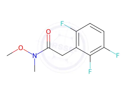 Chemical structure of N-methoxy-N-methyl-2-(2,3,6-trifluorophenyl)acetamide