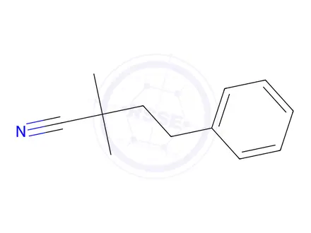 Chemical structure of 2,2-dimethyl-4-phenylbutanenitrile