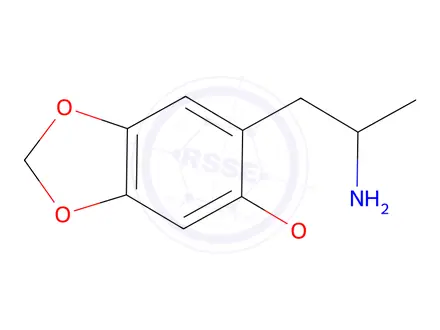 Chemical structure of 1-(6-methoxybenzo[1,3]dioxol-5-yl)propan-2-amine