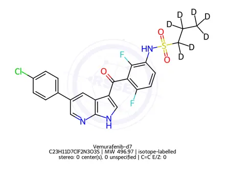 Chemical structure of Vemurafenib-d7
