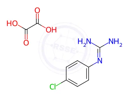 Chemical structure of N-(4-Chlorophenyl)Guanidine Oxalate