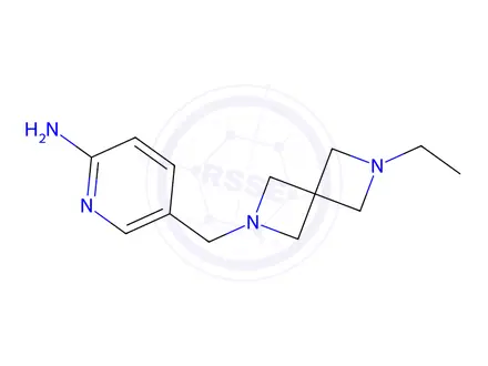 Chemical structure of 5-((6-Ethyl-2,6-diazaspiro[3.3]Heptan-2-yl)methyl)pyridin-2-amine