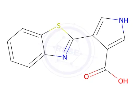 Chemical structure of 4-(Benzo[d]thiazol-2-yl)-1H-pyrrole-3-carboxylic acid