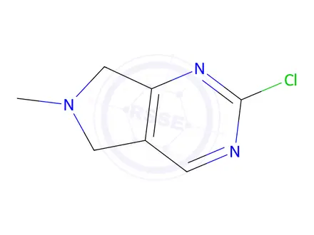 Chemical structure of 2-Chloro-6-methyl-6,7-dihydro-5H-pyrrolo[3,4-d]pyrimidine