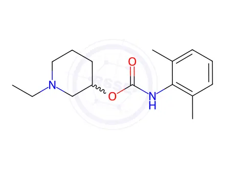 Chemical structure of N-(2,6-Dimethylphenyl)carbamic acid 1-ethyl-3-piperidinyl ester