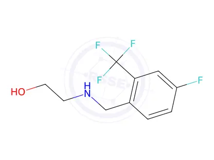 Chemical structure of 2-({[4-Fluoro-2-(Trifluoromethyl)Phenyl]Methyl}Amino)Ethan-1-Ol