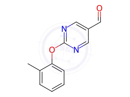 Chemical structure of 2-(o-tolyloxy)pyrimidine-5-carbaldehyde