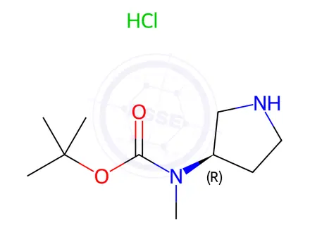 Chemical structure of (R)-tert-Butyl methyl(pyrrolidin-3-yl)carbamate hydrochloride