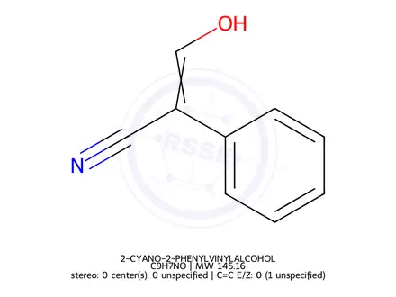 Chemical structure of 3-Hydroxy-2-phenylacrylonitrile