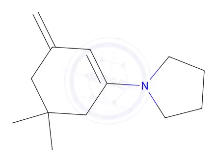 Chemical structure of 1-(5,5-Dimethyl-3-methylene-1-cyclohexen-1-yl)pyrrolidine