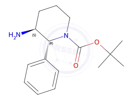 Chemical structure of Tert-butyl (2R,3S)-3-amino-2-phenylpiperidine-1-carboxylate