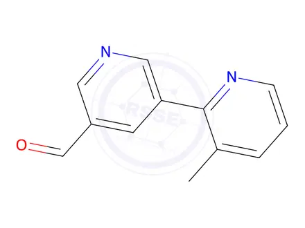 Chemical structure of 3-Methyl-[2,3'-bipyridine]-5'-carbaldehyde