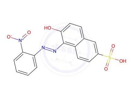 Chemical structure of 6-hydroxy-5-[(2-nitrophenyl)azo]naphthalene-2-sulphonic acid