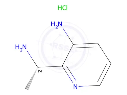 Chemical structure of (S)-1-(3-Amino-pyridin-2-yl)-ethylamine Hydrochloride