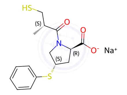 Chemical structure of Zofenoprilat Sodium Salt (90%)