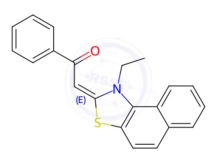 Chemical structure of 2-(1-ethylnaphtho[1,2-d]thiazol-2(1H)-ylidene)-1-phenylethan-1-one