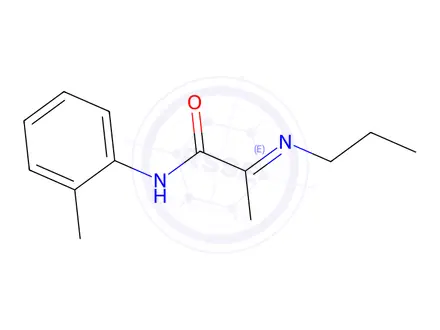 Chemical structure of (E)-2-(propylimino)-N-(o-tolyl)propanamide