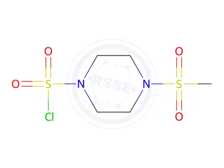 Chemical structure of 4-(Methylsulfonyl)piperazine-1-sulfonyl chloride